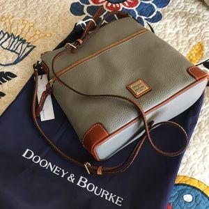 Dooney and Bourke bag, gray leather, brand new!